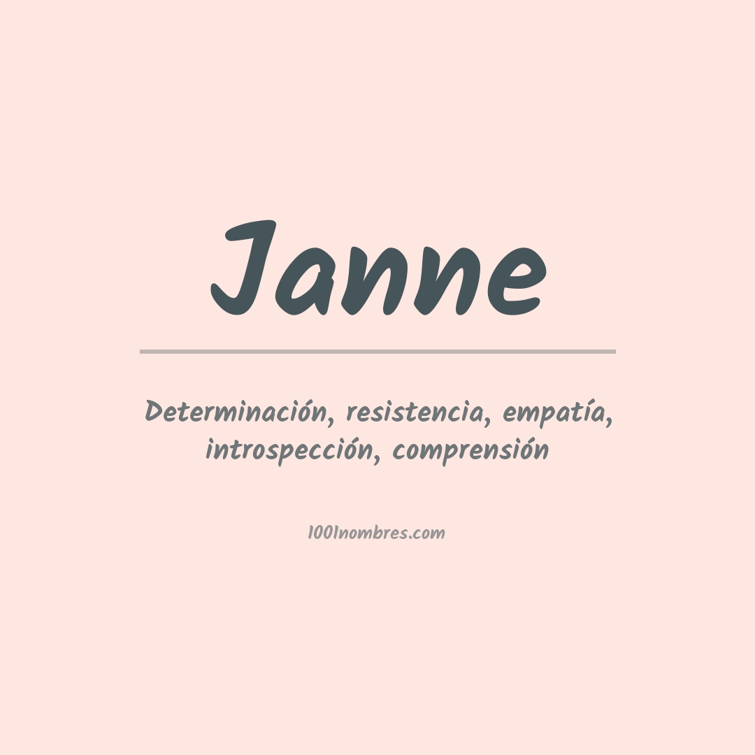Significado del nombre Janne