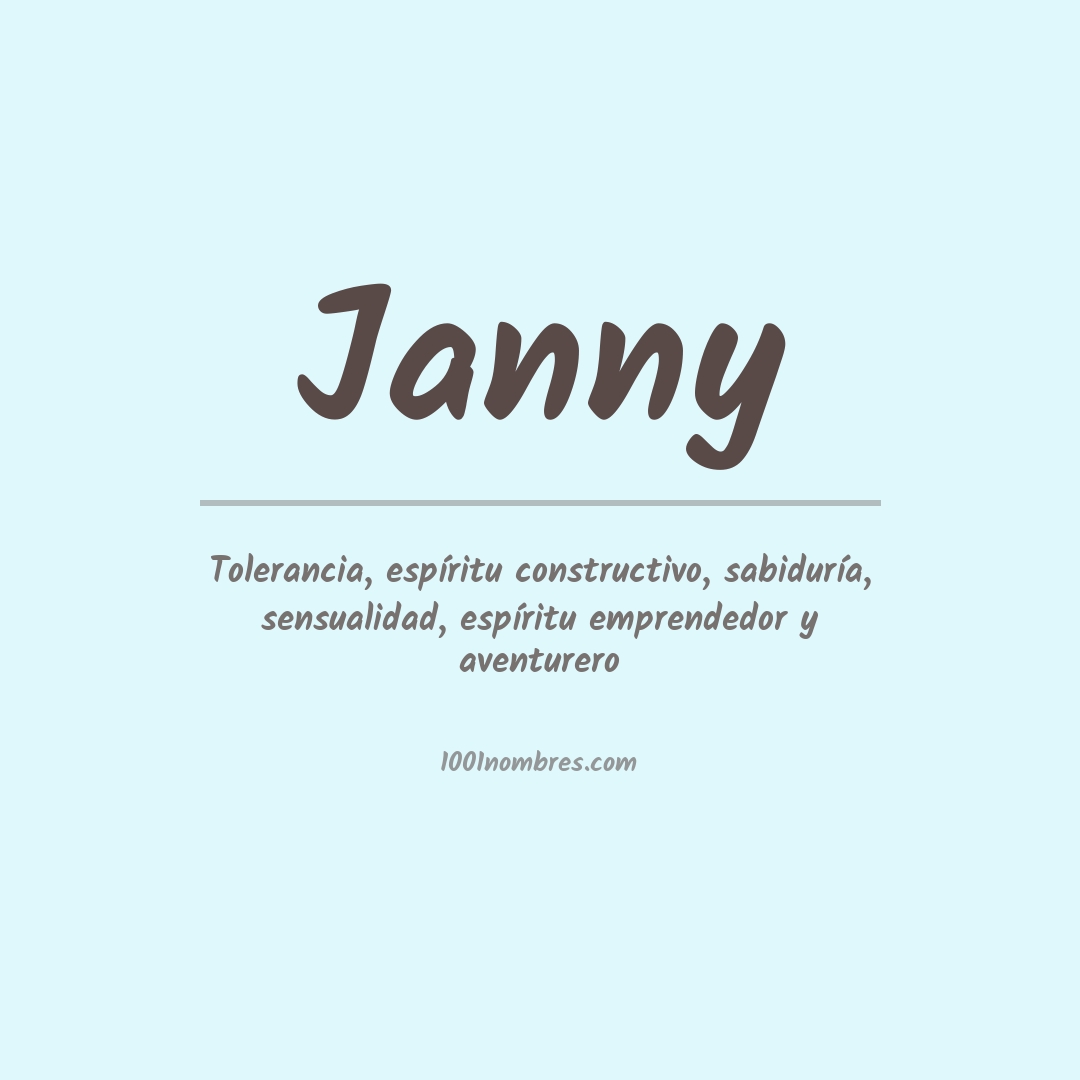 Significado del nombre Janny