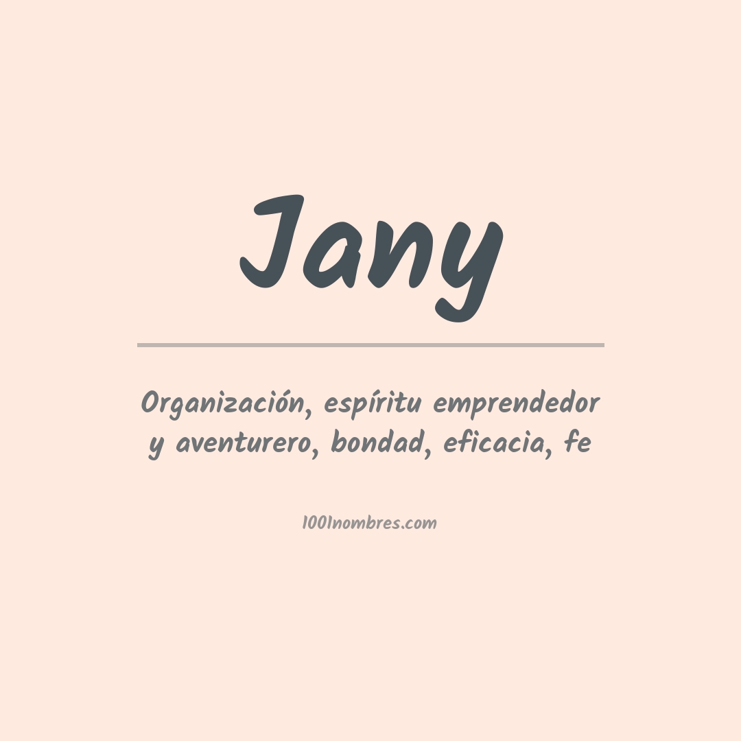 Significado del nombre Jany