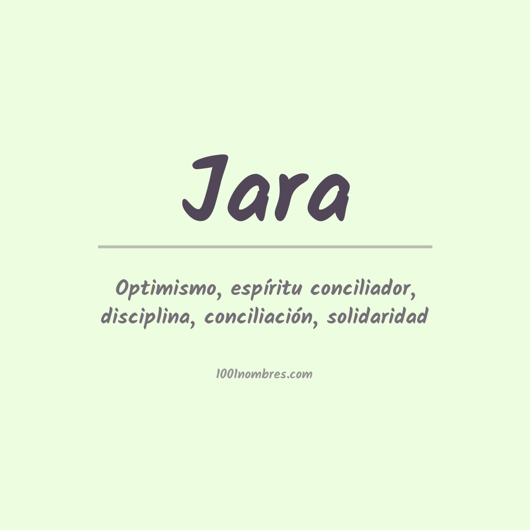 Significado del nombre Jara