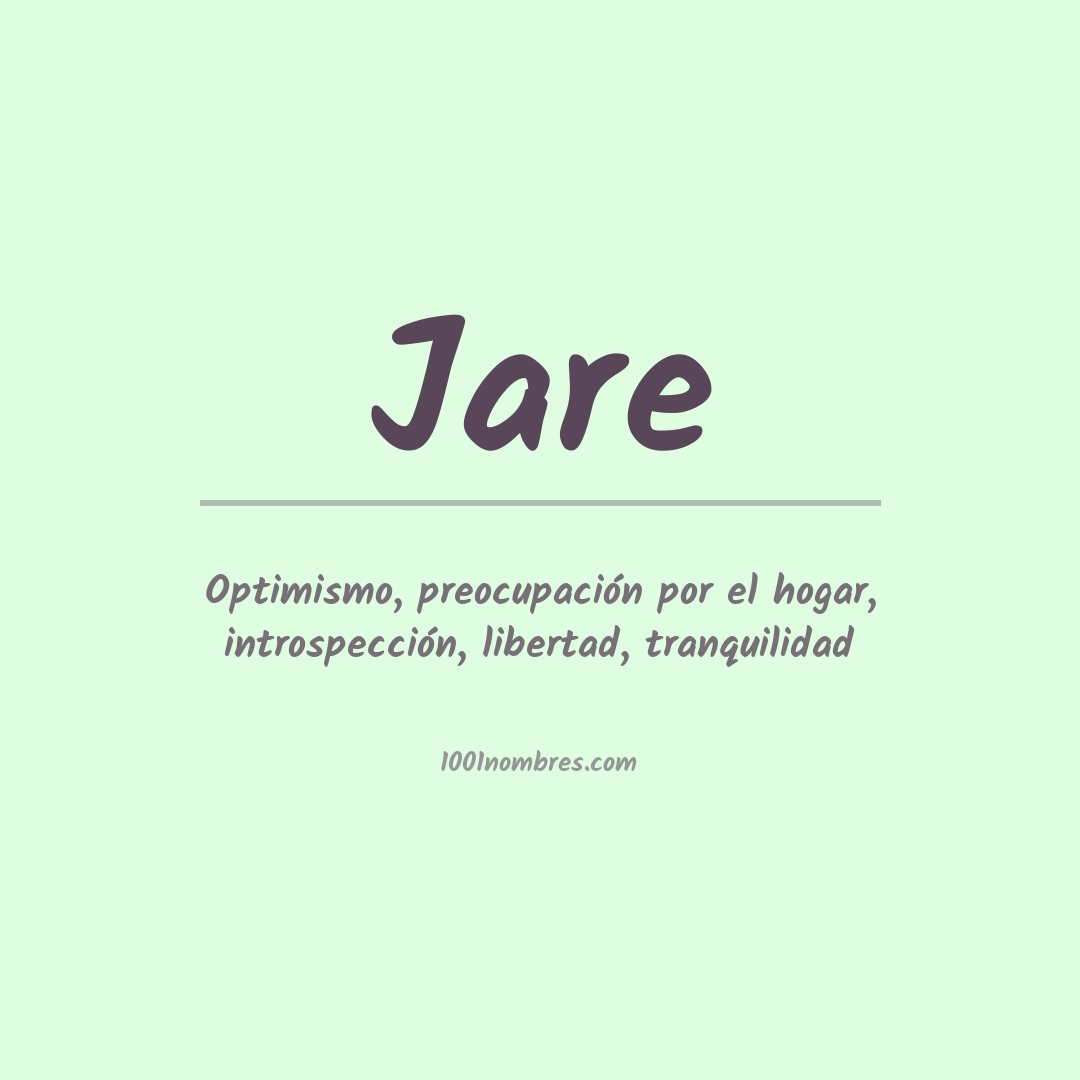 Significado del nombre Jare