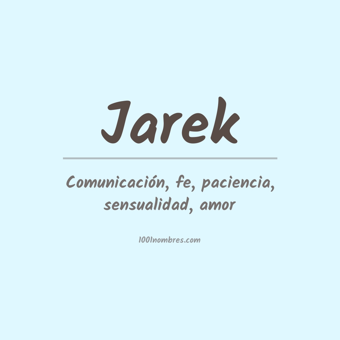 Significado del nombre Jarek