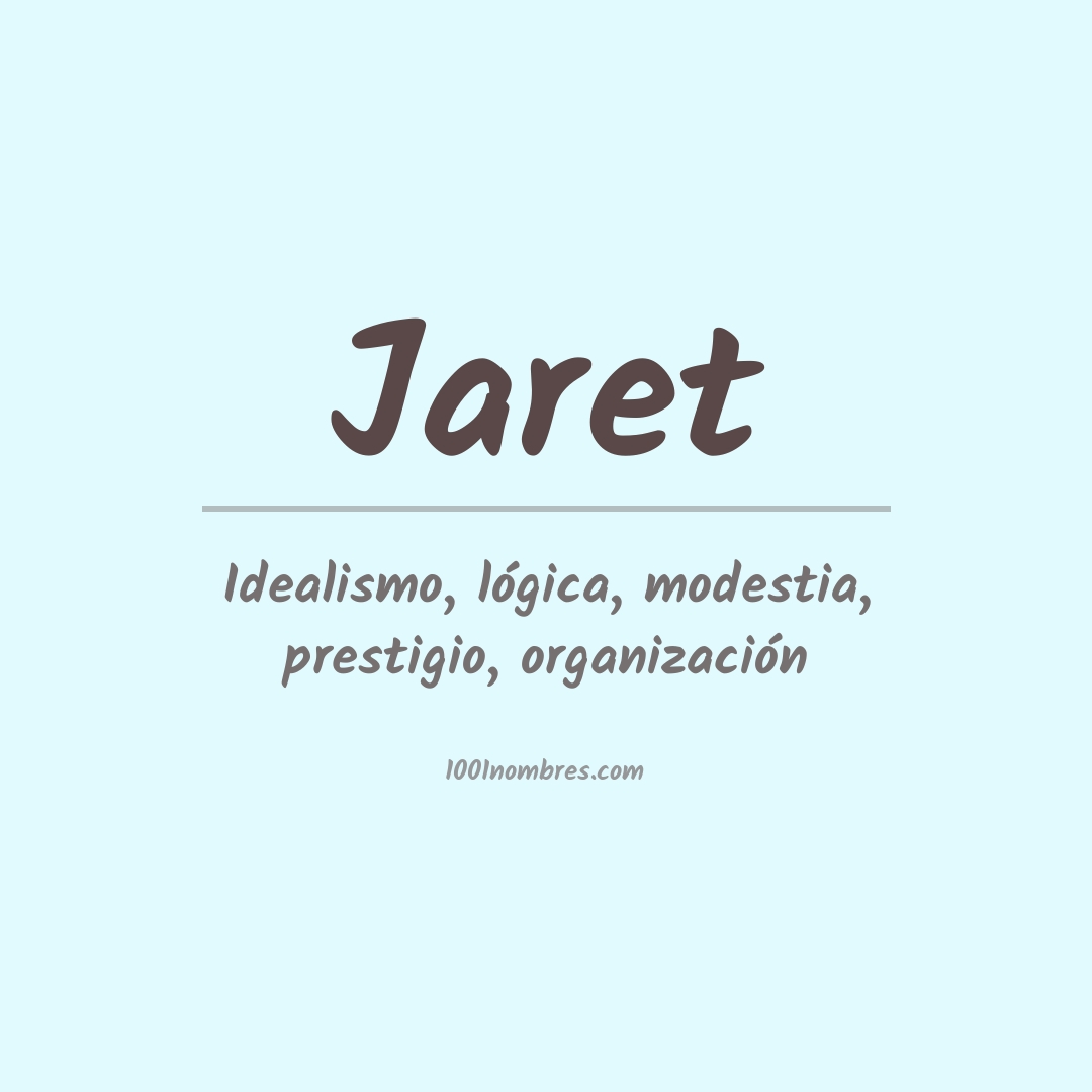 Significado del nombre Jaret