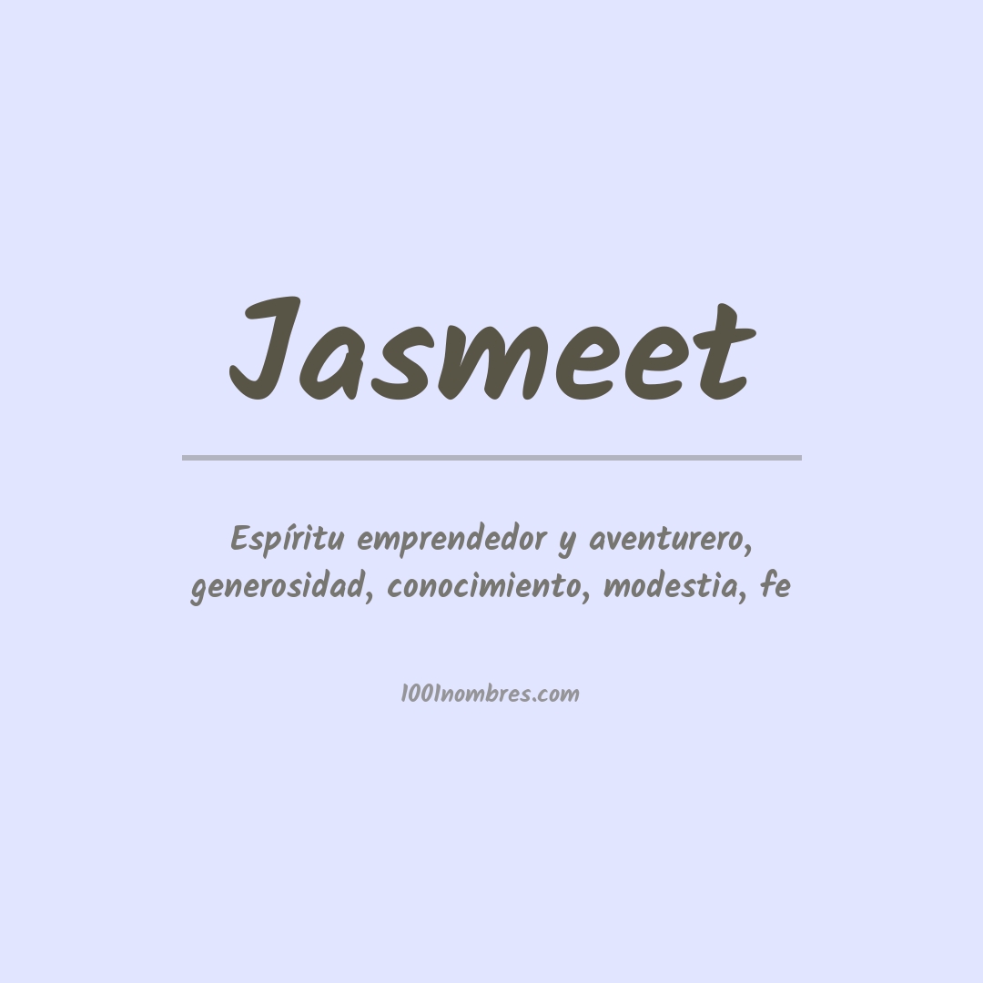 Significado del nombre Jasmeet