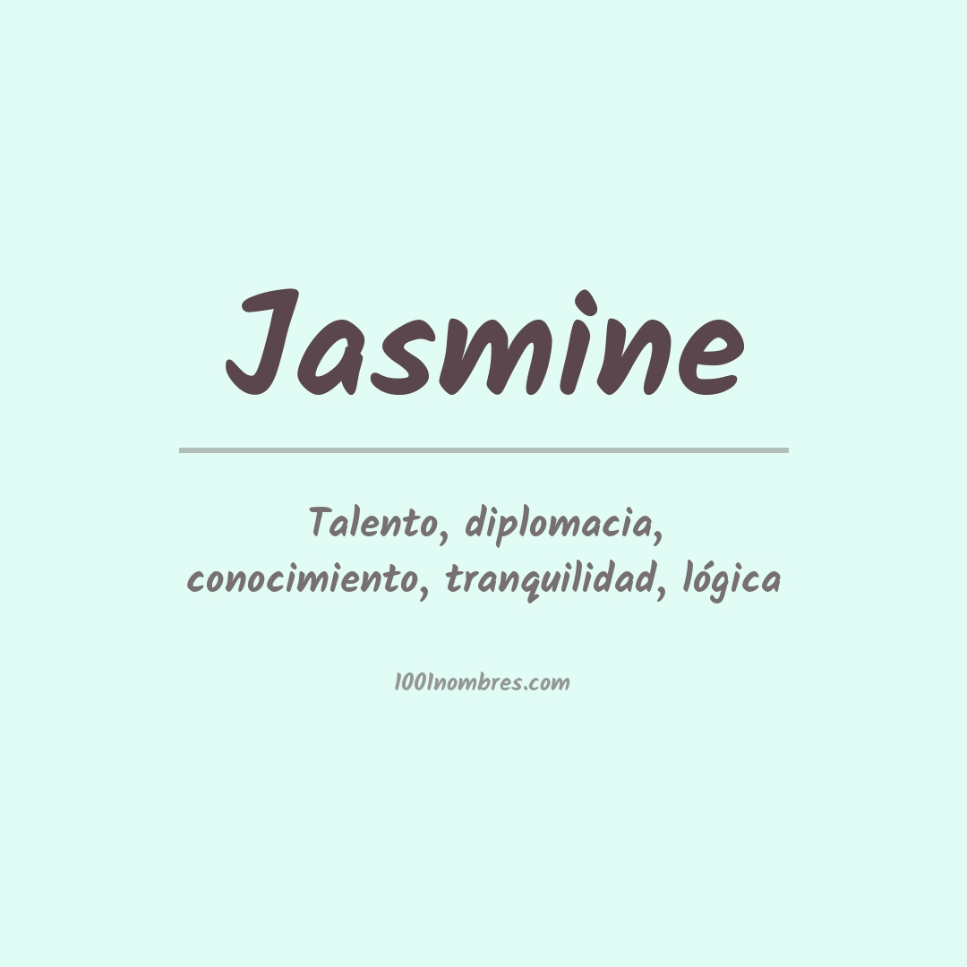 Significado del nombre Jasmine