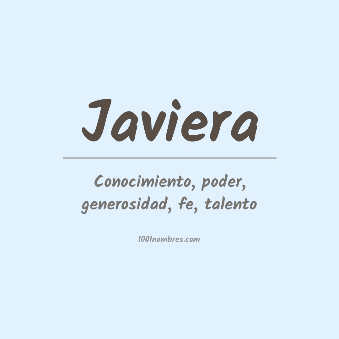 Significado del nombre Javiera