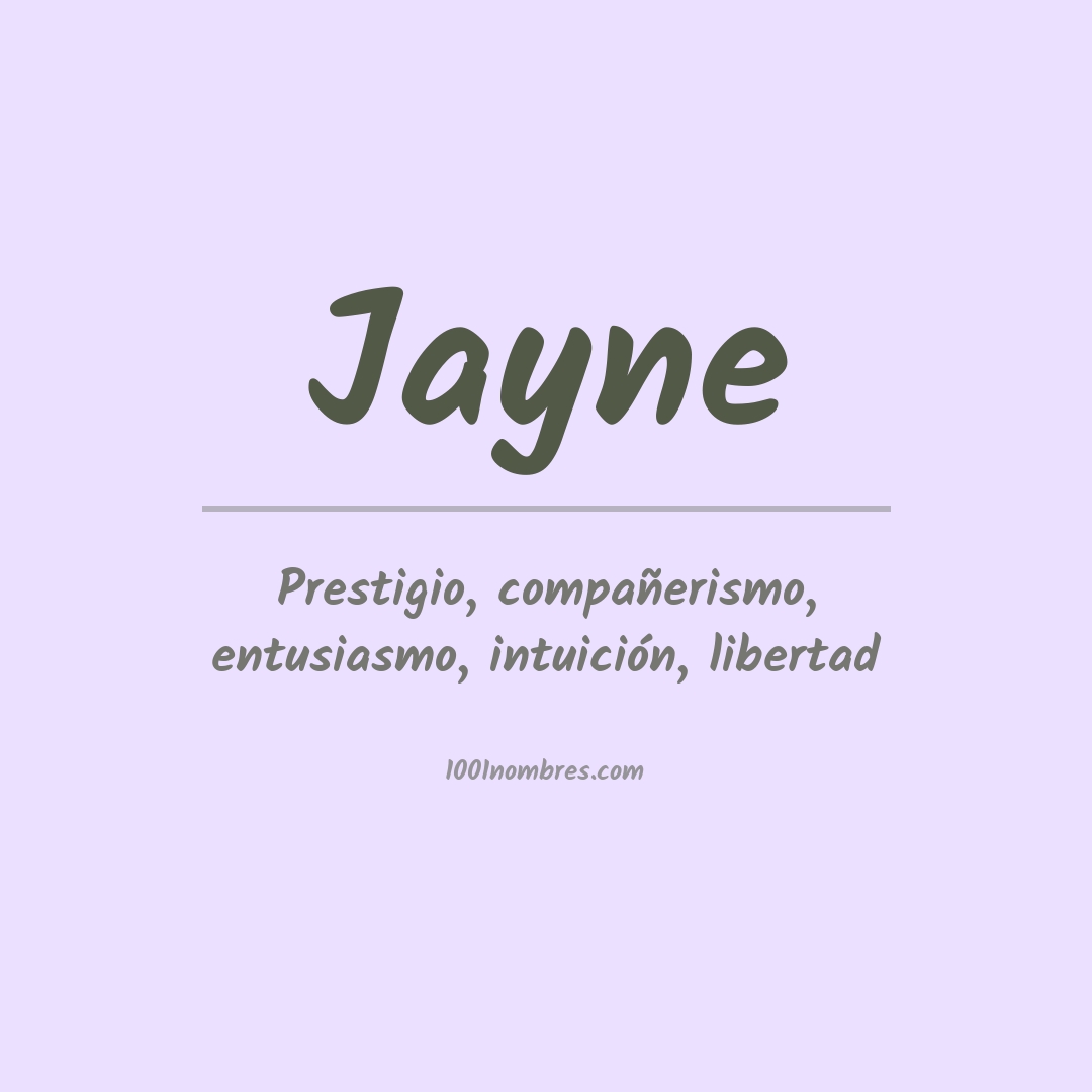Significado del nombre Jayne