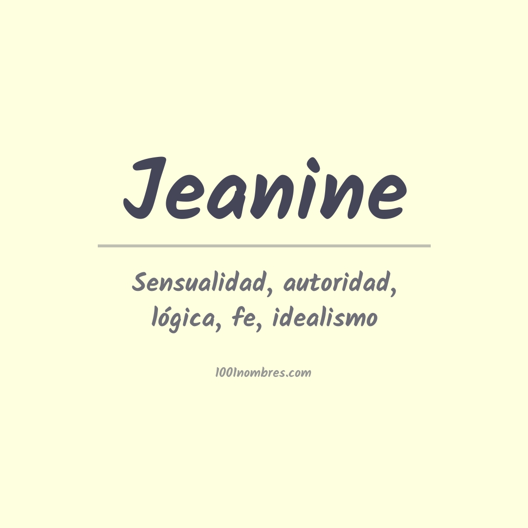 Significado del nombre Jeanine