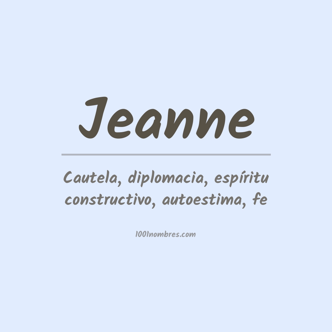Significado del nombre Jeanne