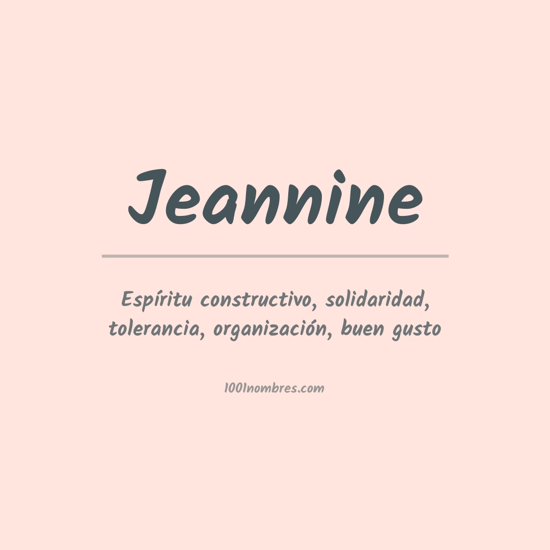 Significado del nombre Jeannine