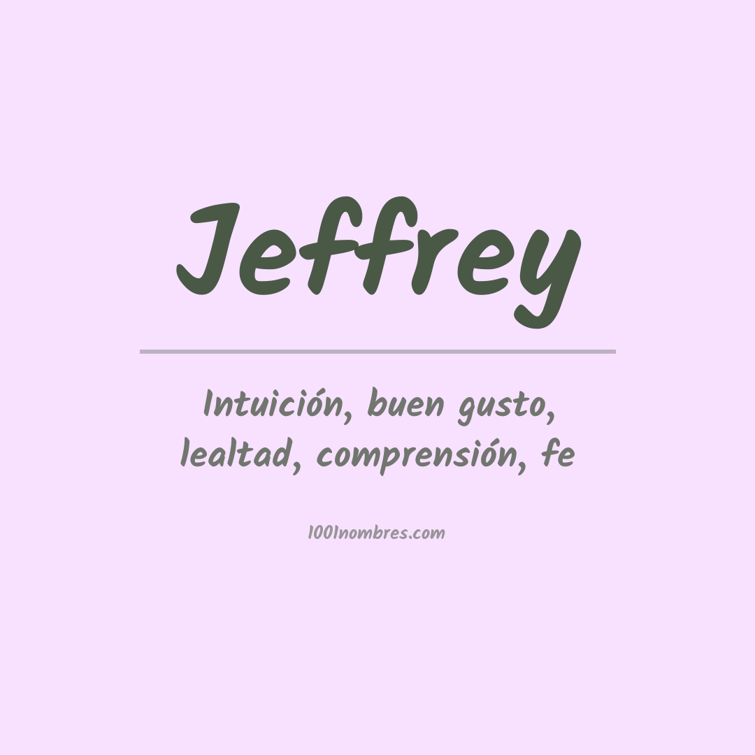 Significado del nombre Jeffrey