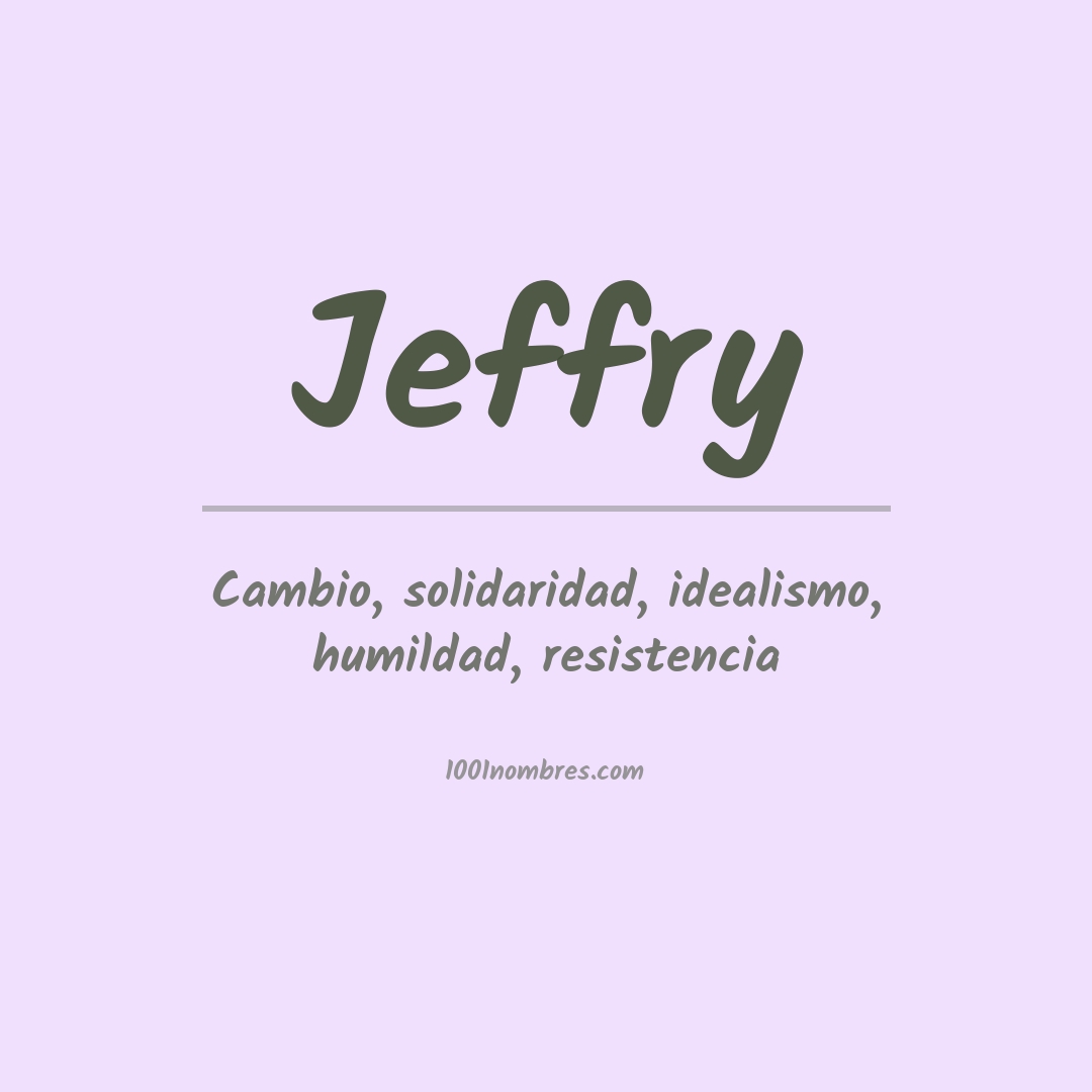 Significado del nombre Jeffry