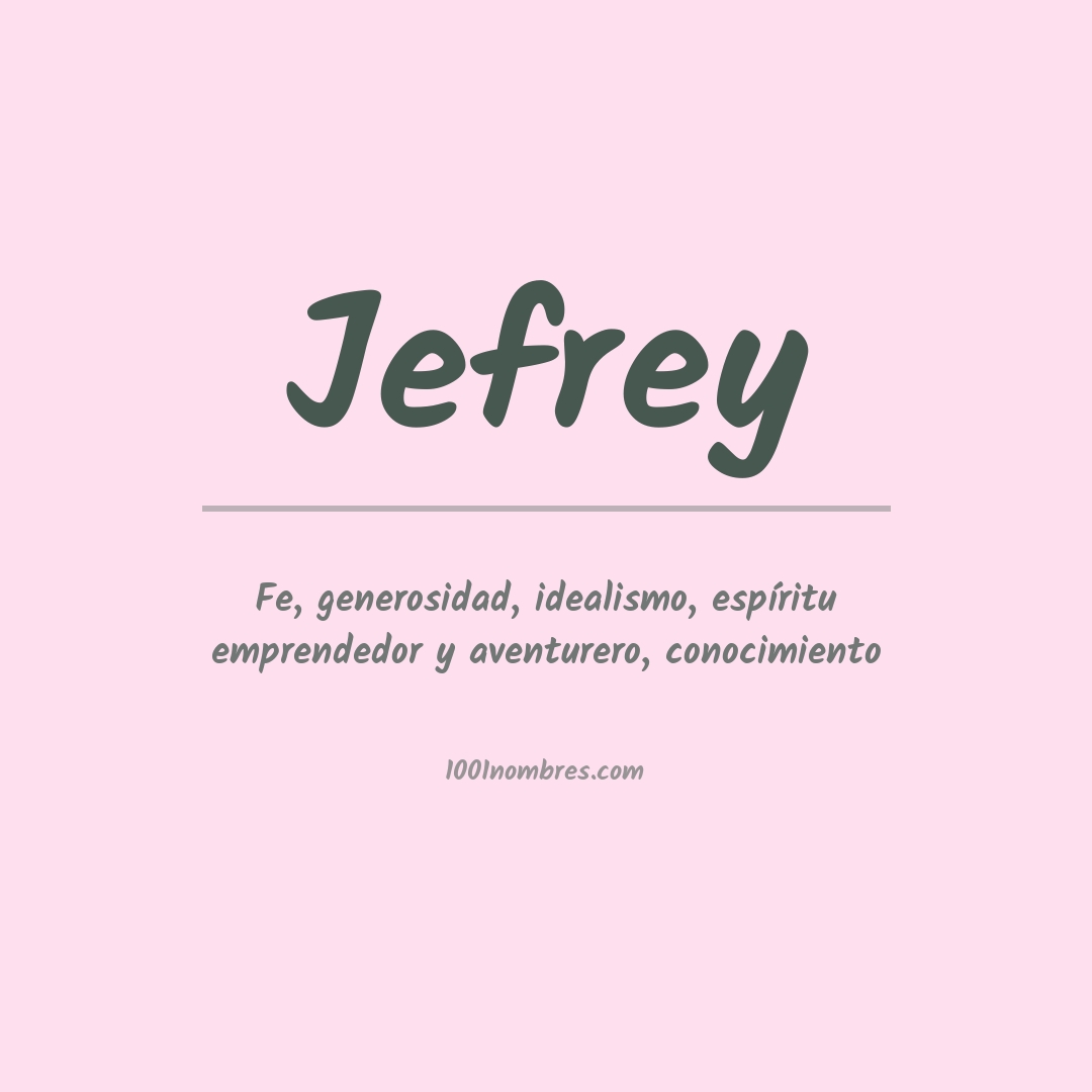 Significado del nombre Jefrey