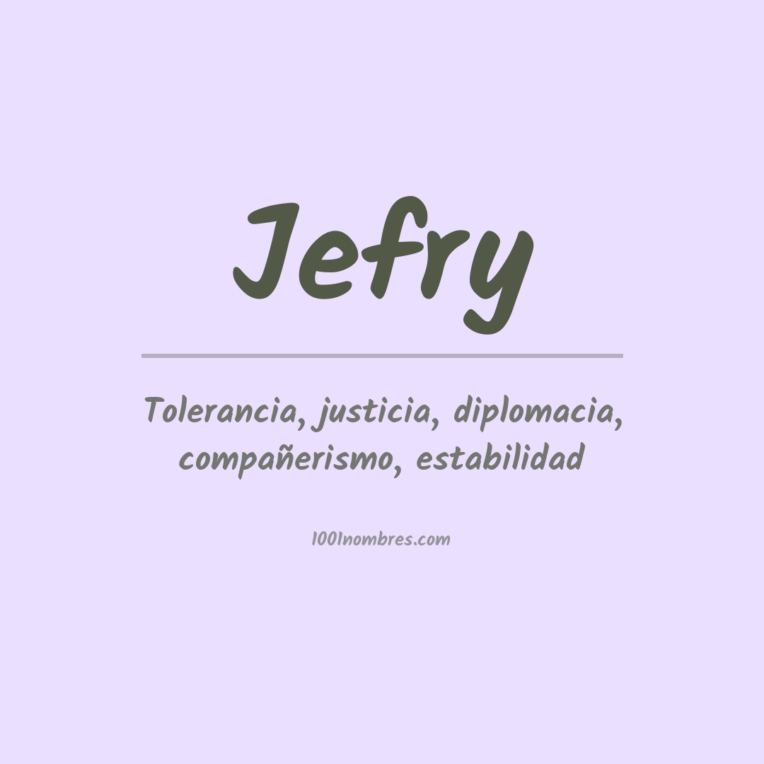 Significado del nombre Jefry