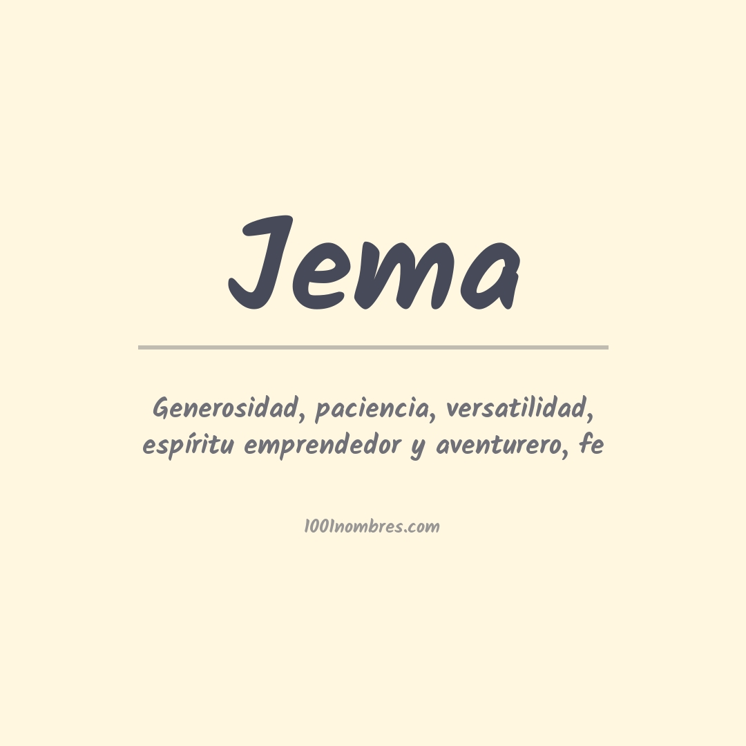 Significado del nombre Jema