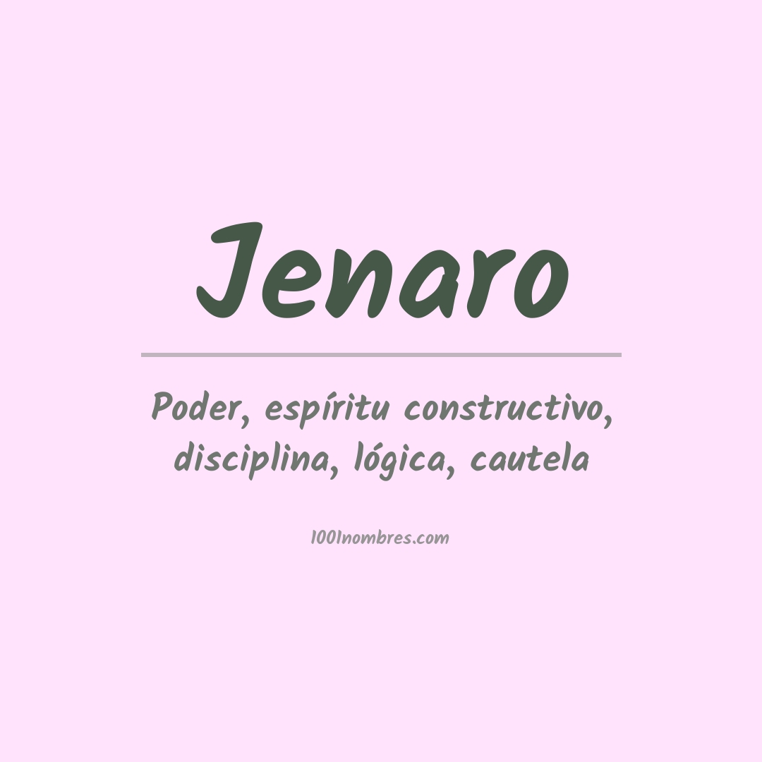Significado del nombre Jenaro