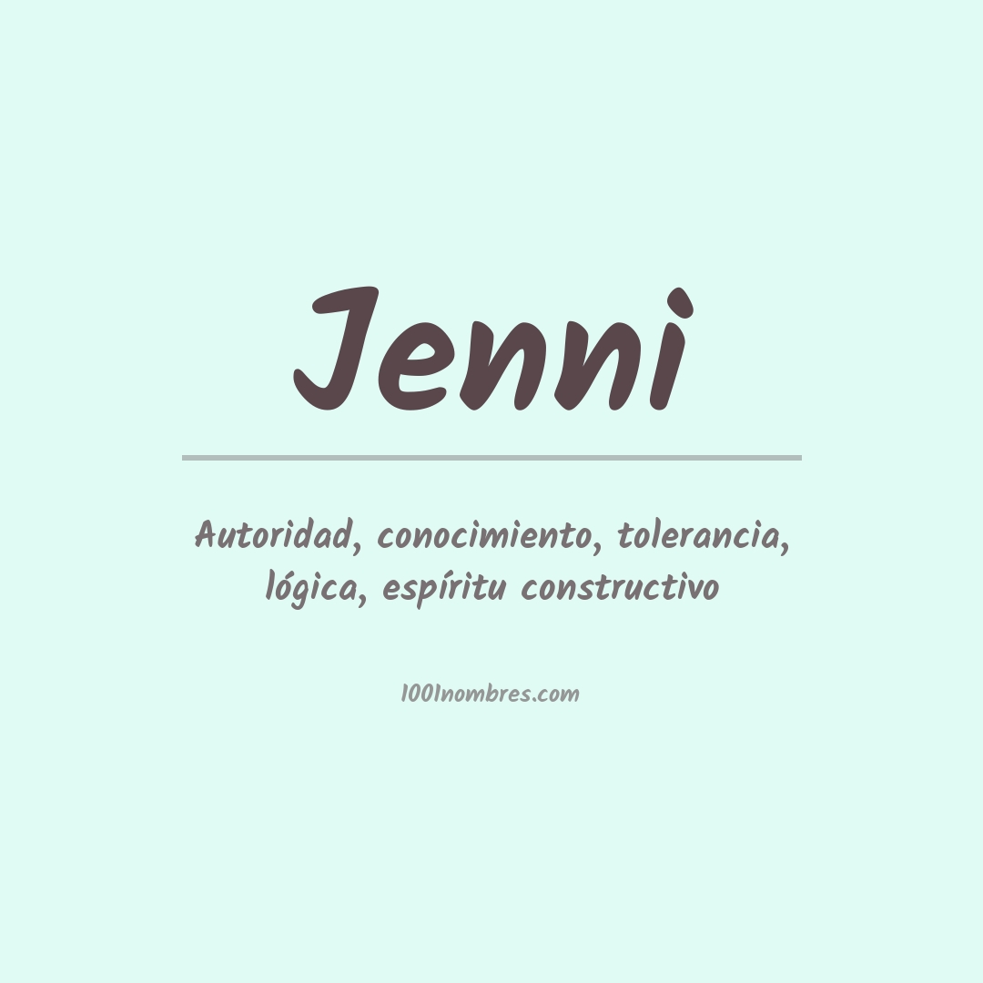 Significado del nombre Jenni