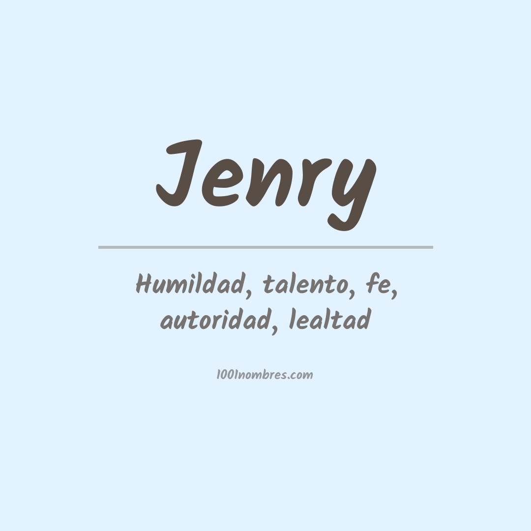 Significado del nombre Jenry