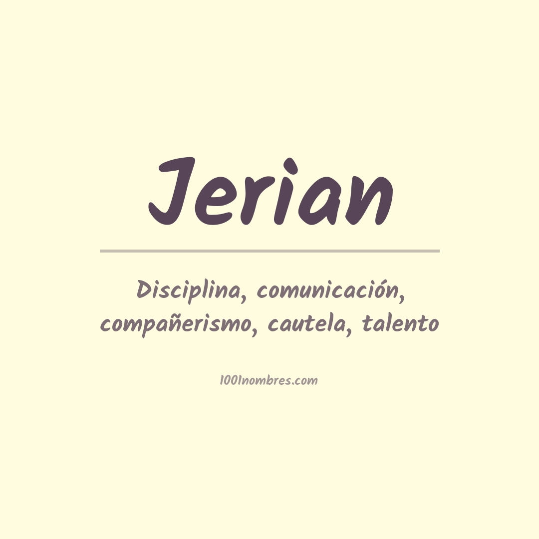 Significado del nombre Jerian