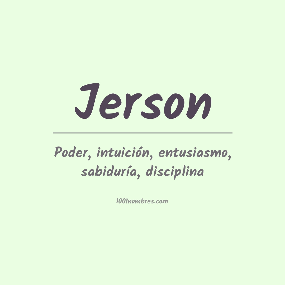 Significado del nombre Jerson