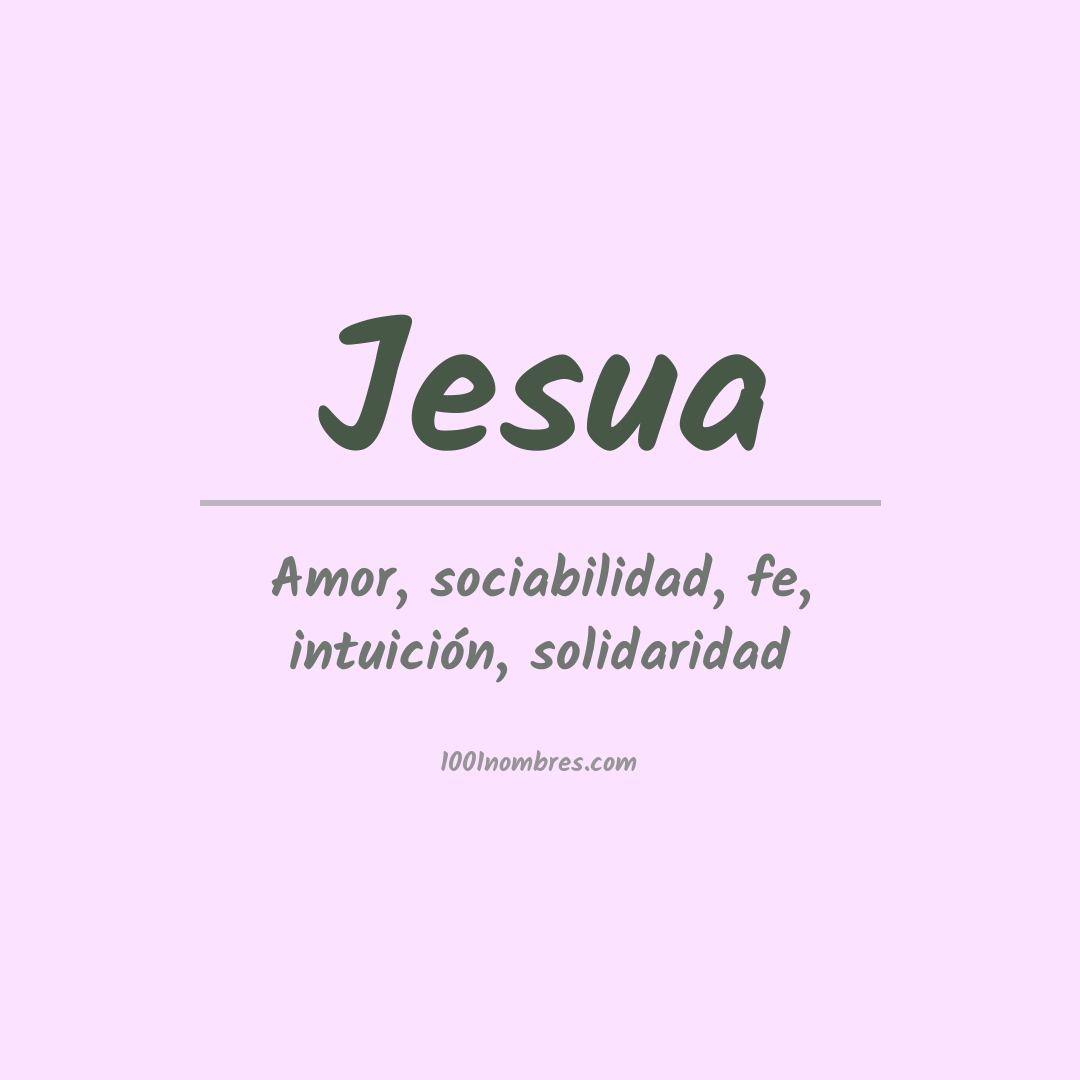 Significado del nombre Jesua