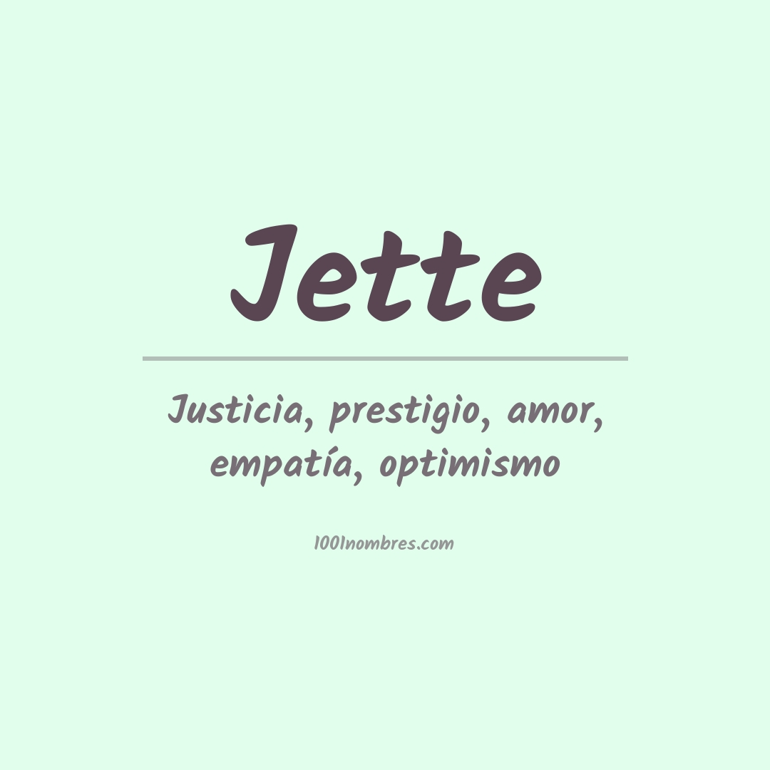 Significado del nombre Jette