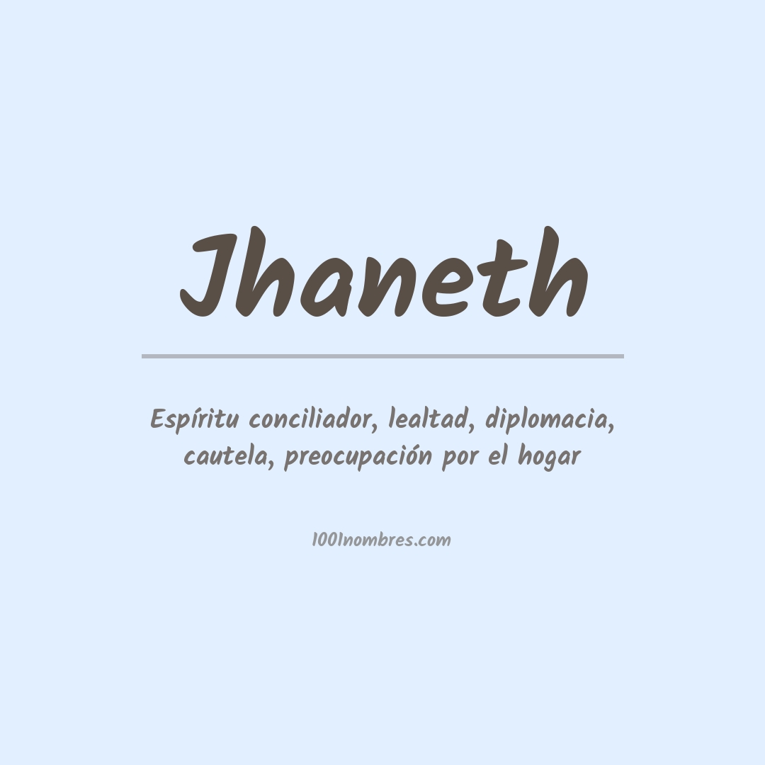 Significado del nombre Jhaneth Significado del nombre Jhaneth