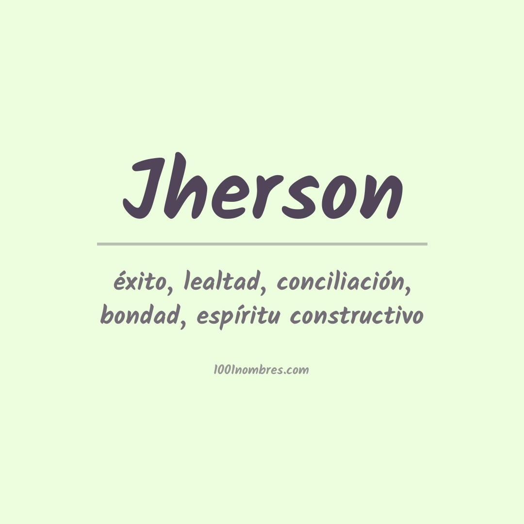 Significado del nombre Jherson