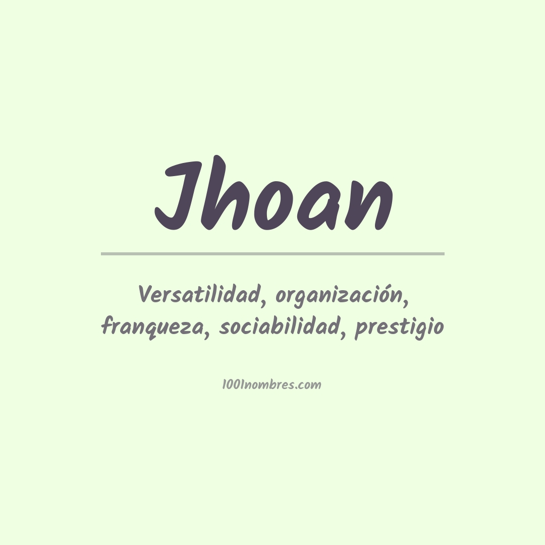 Significado del nombre Jhoan