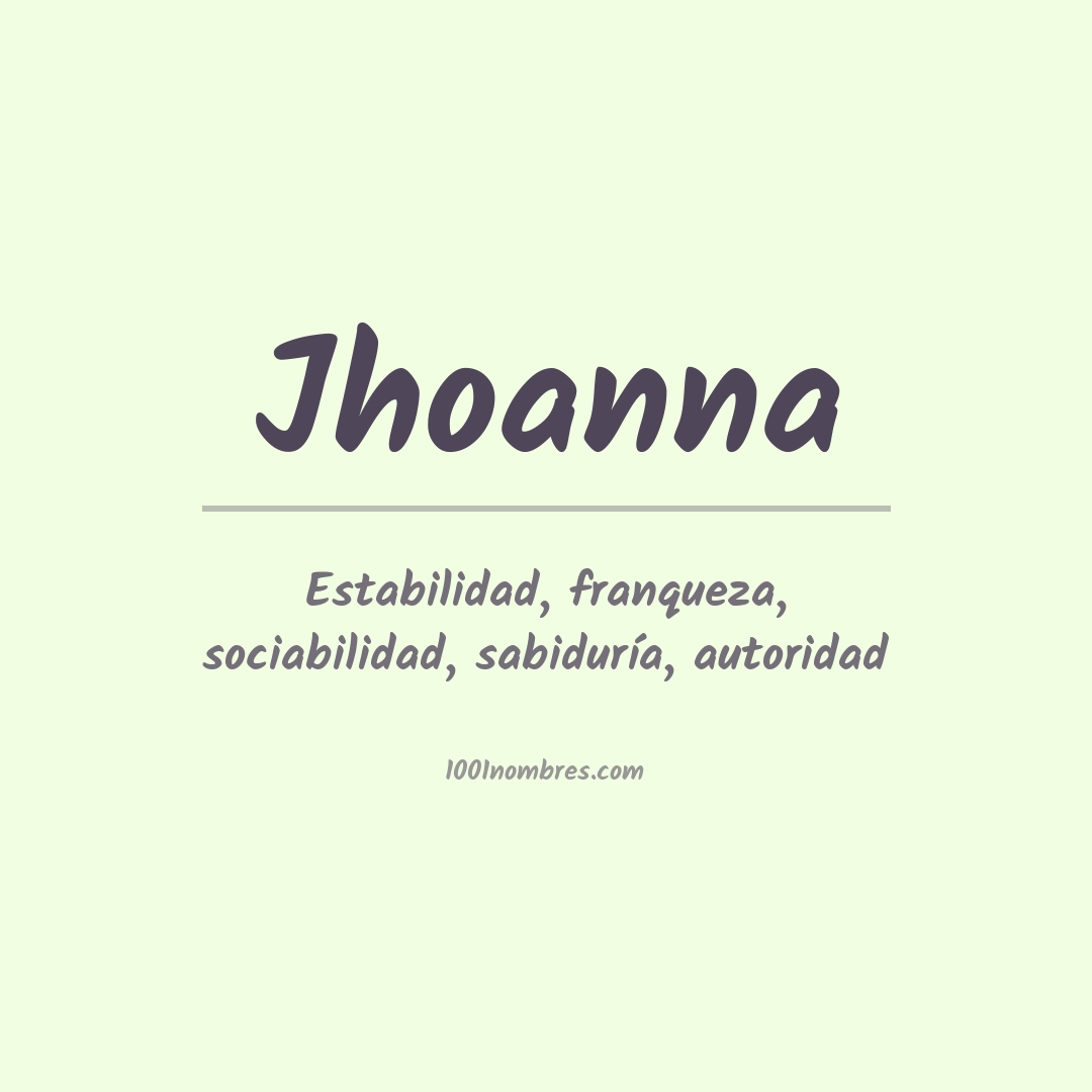 Significado del nombre Jhoanna