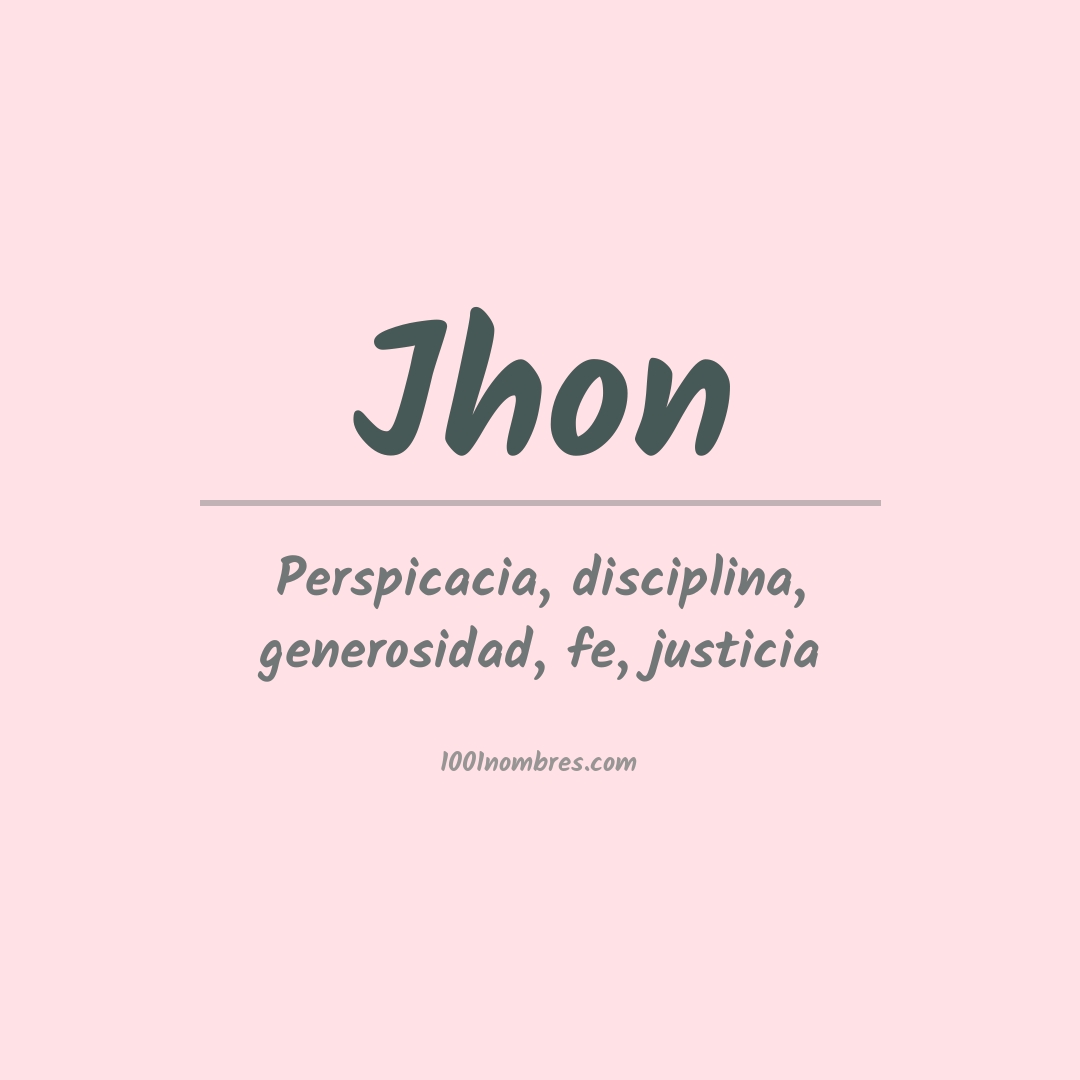 Significado del nombre Jhon