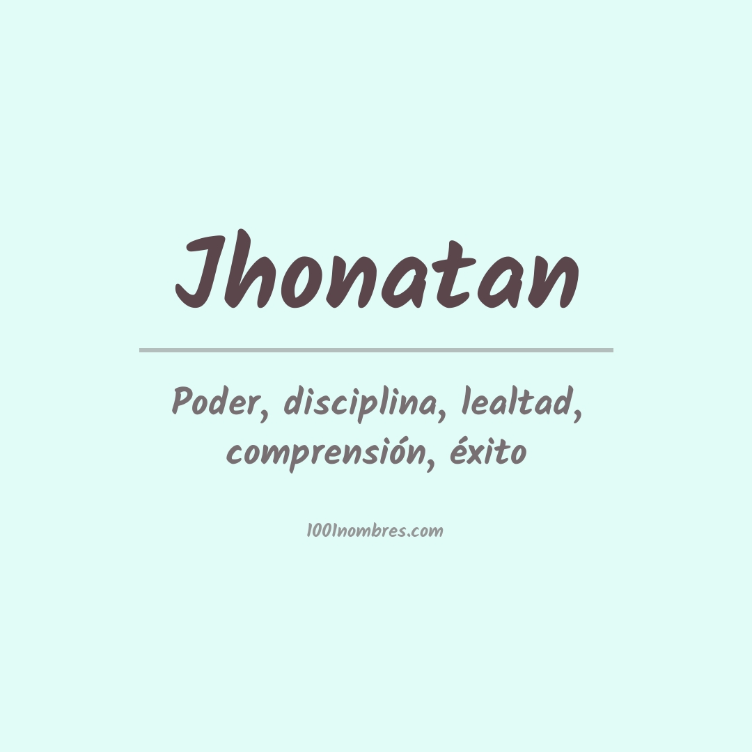 Significado del nombre Jhonatan