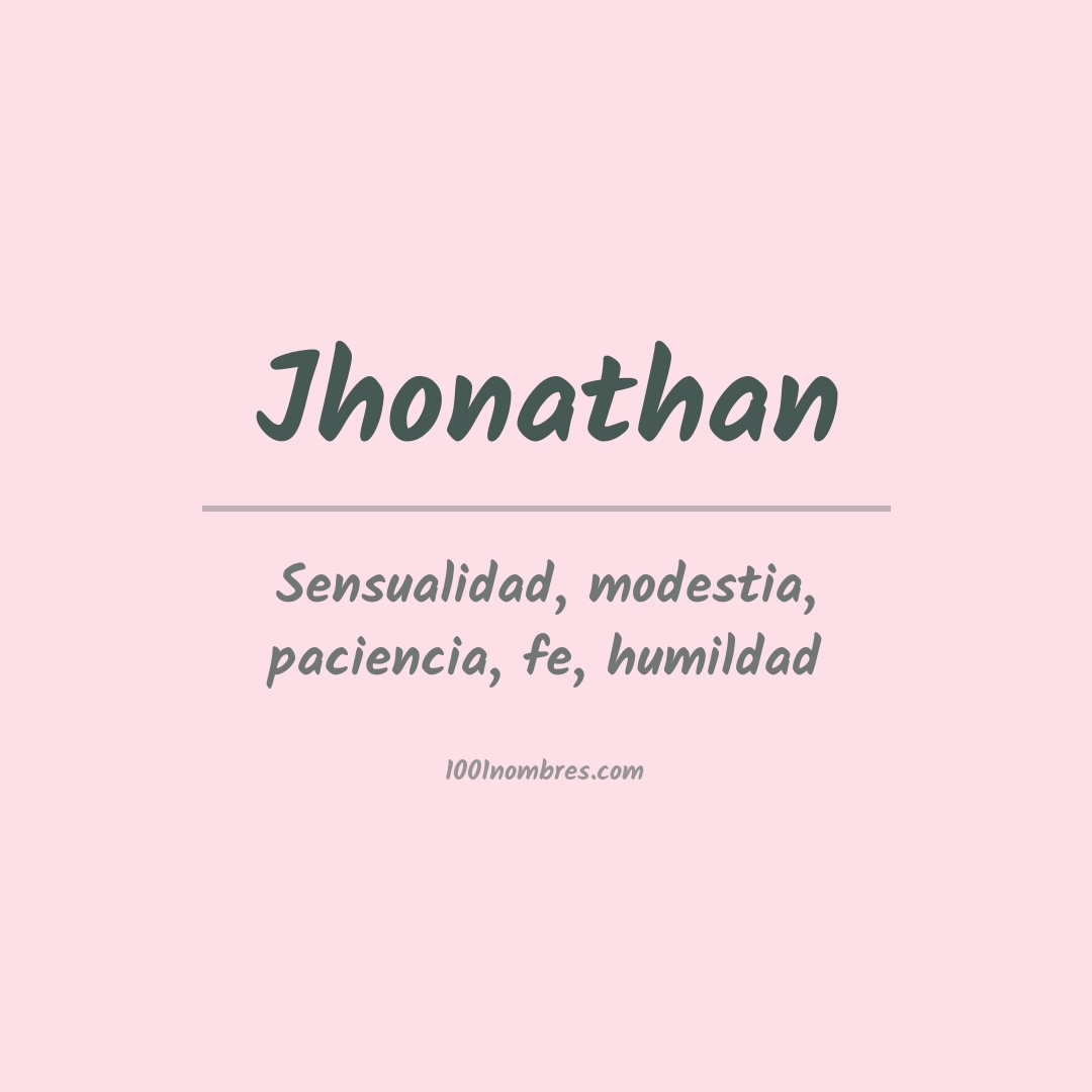 Significado del nombre Jhonathan