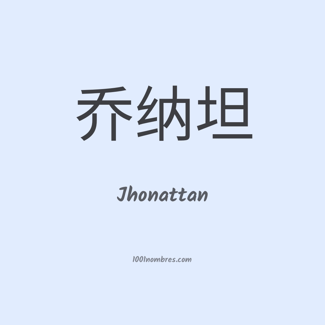 Jhonattan en chino Jhonattan en chino