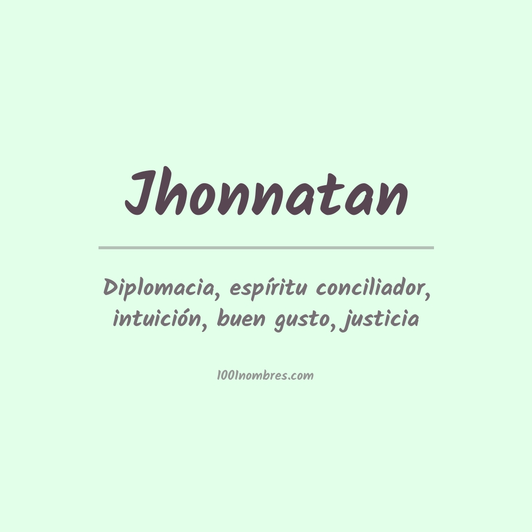 Significado del nombre Jhonnatan