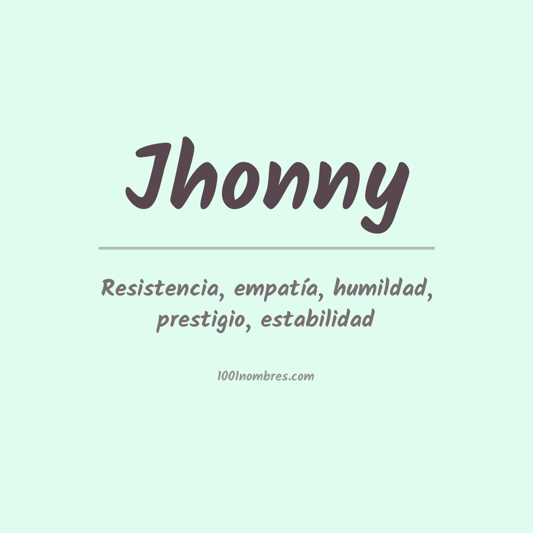 Significado del nombre Jhonny