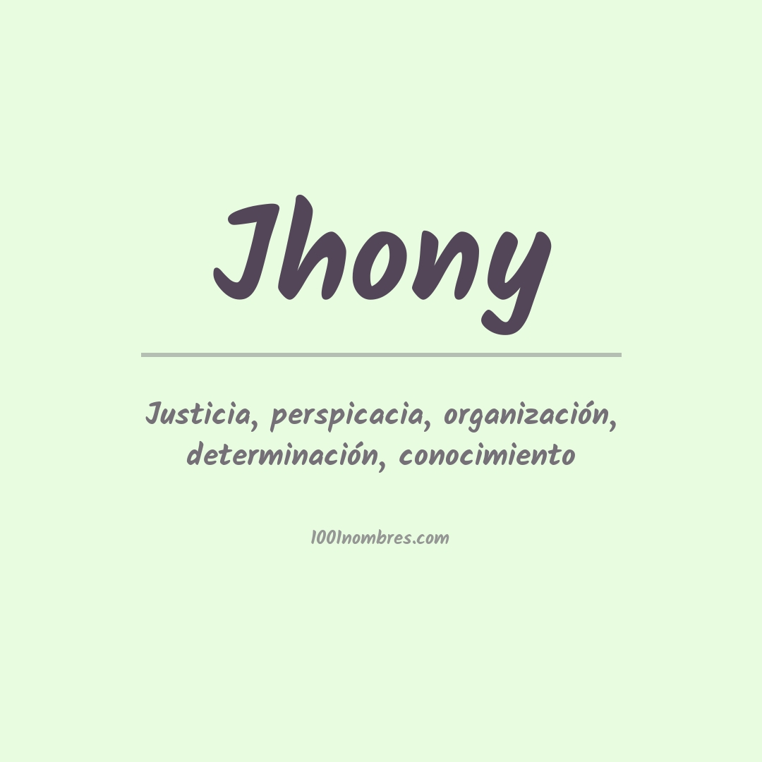 Significado del nombre Jhony