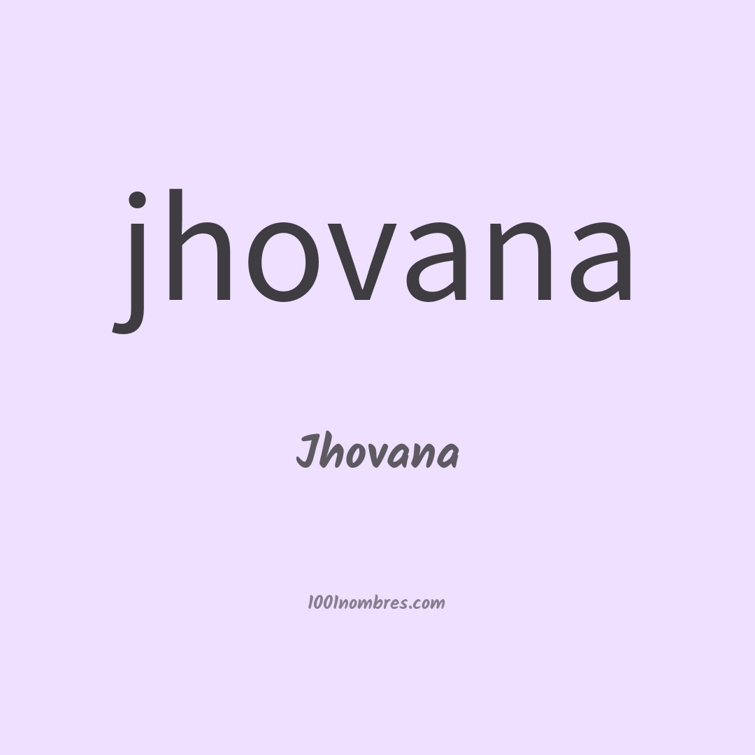 Jhovana en chino