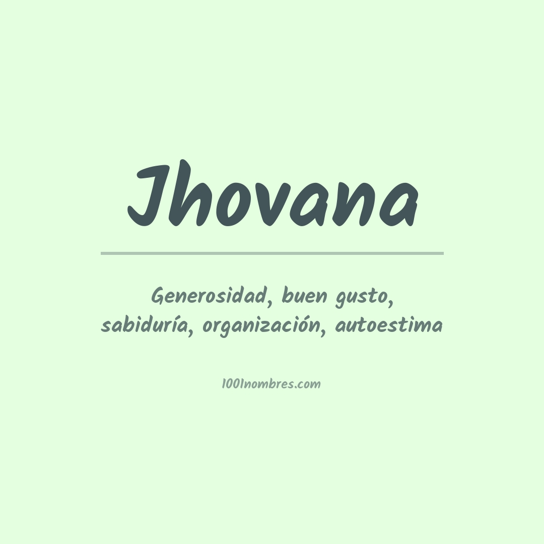 Significado del nombre Jhovana