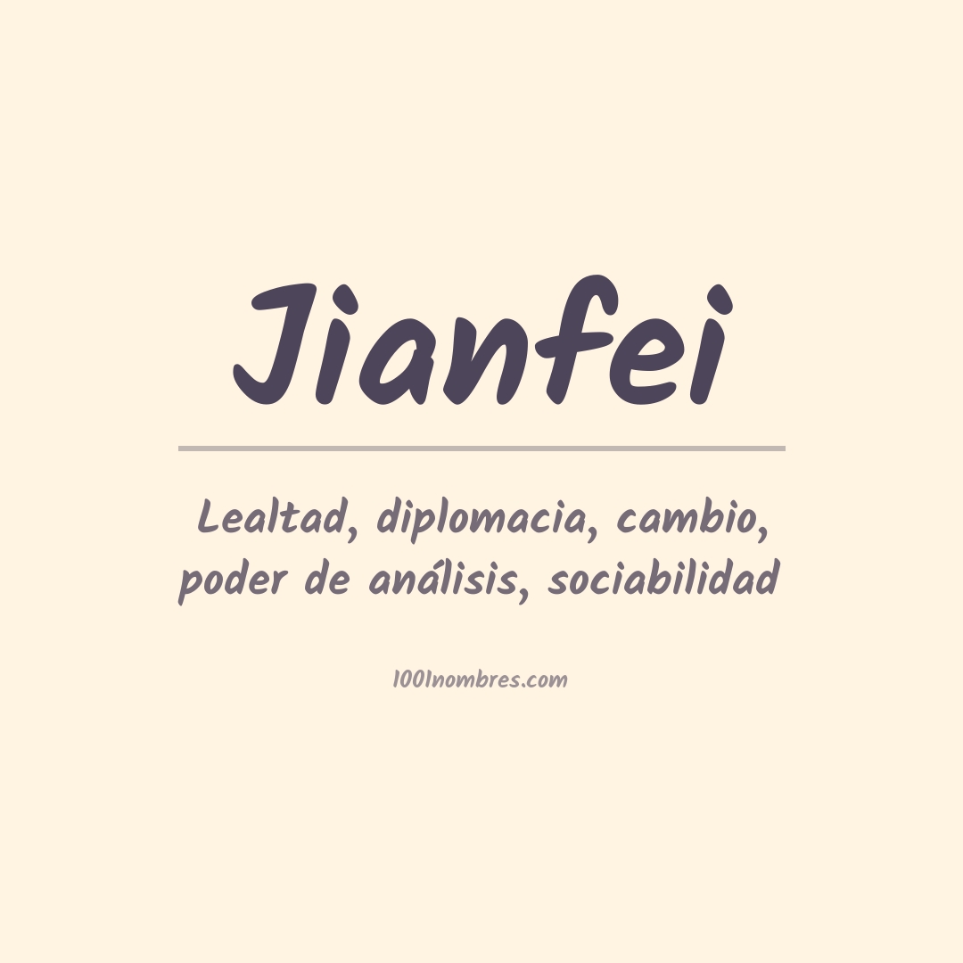 Significado del nombre Jianfei Significado del nombre Jianfei