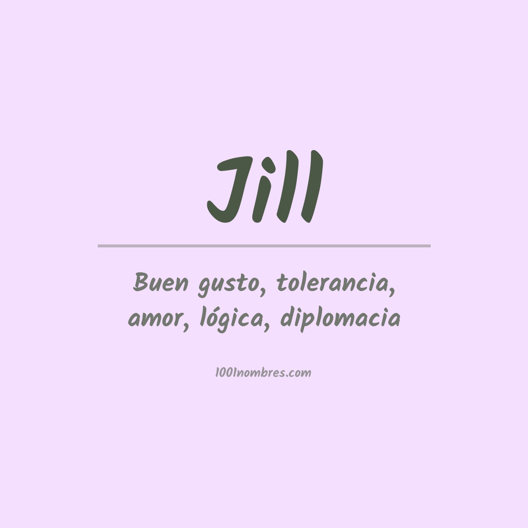 Significado del nombre Jill