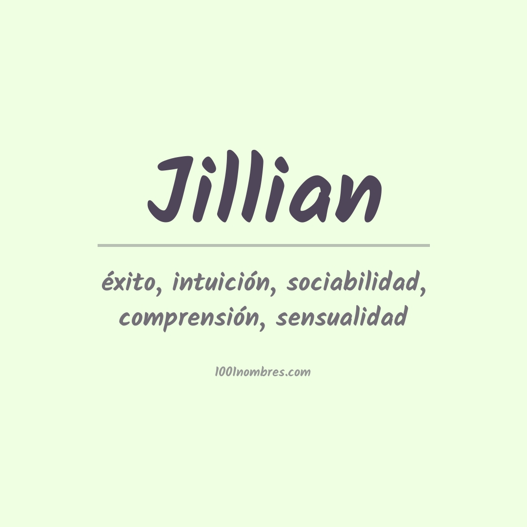 Significado del nombre Jillian