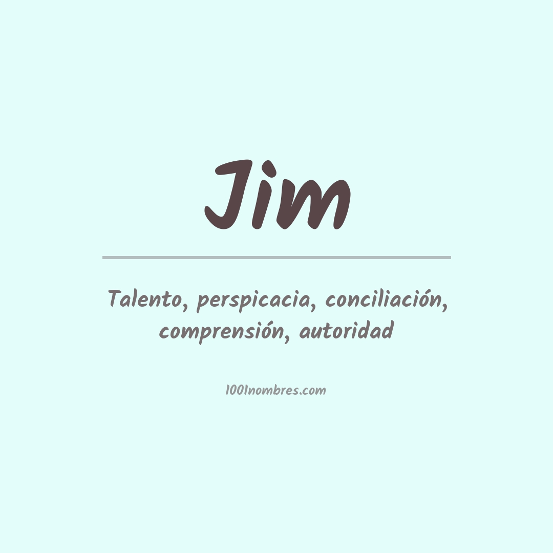 Significado del nombre Jim