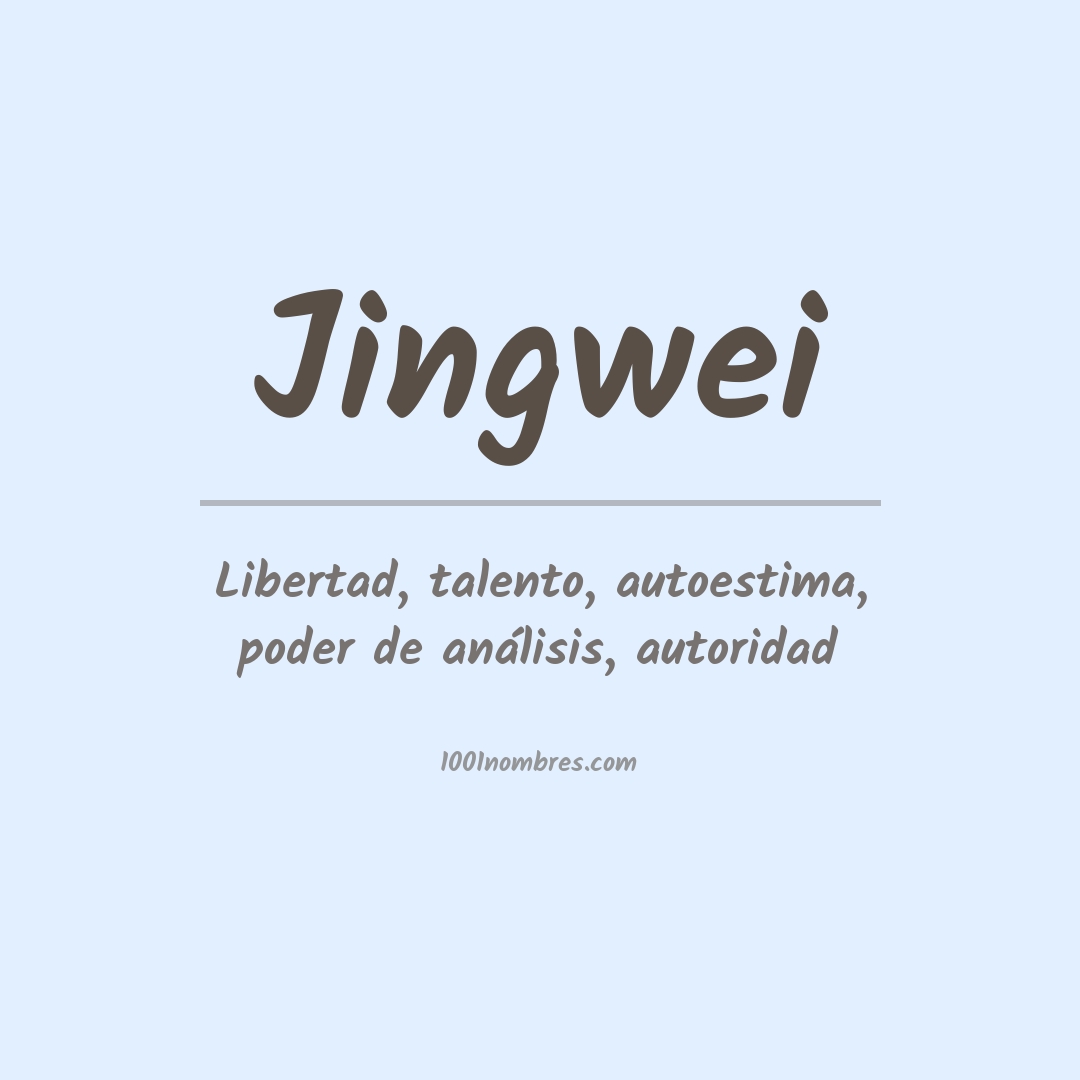 Significado del nombre Jingwei Significado del nombre Jingwei