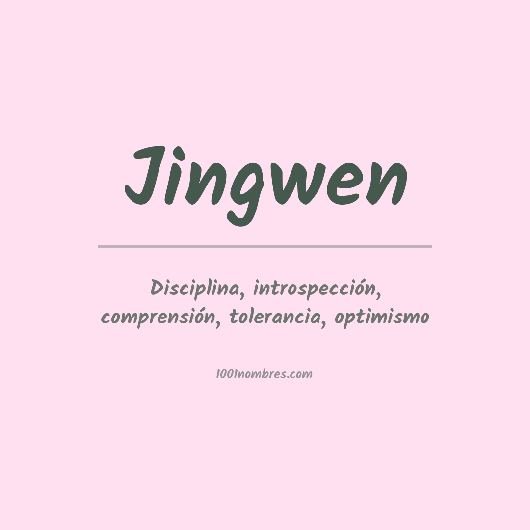 Significado del nombre Jingwen