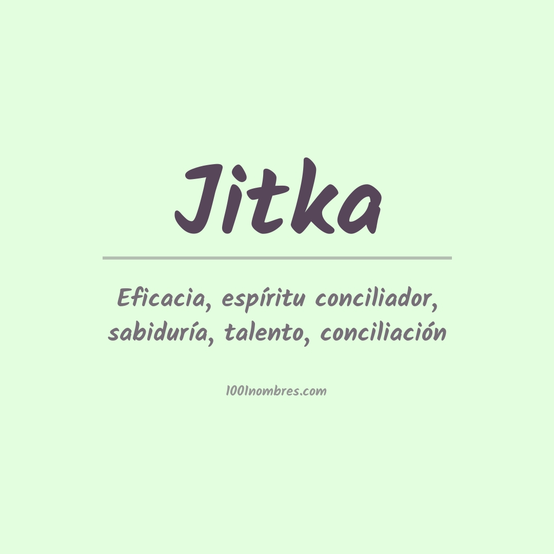 Significado del nombre Jitka Significado del nombre Jitka