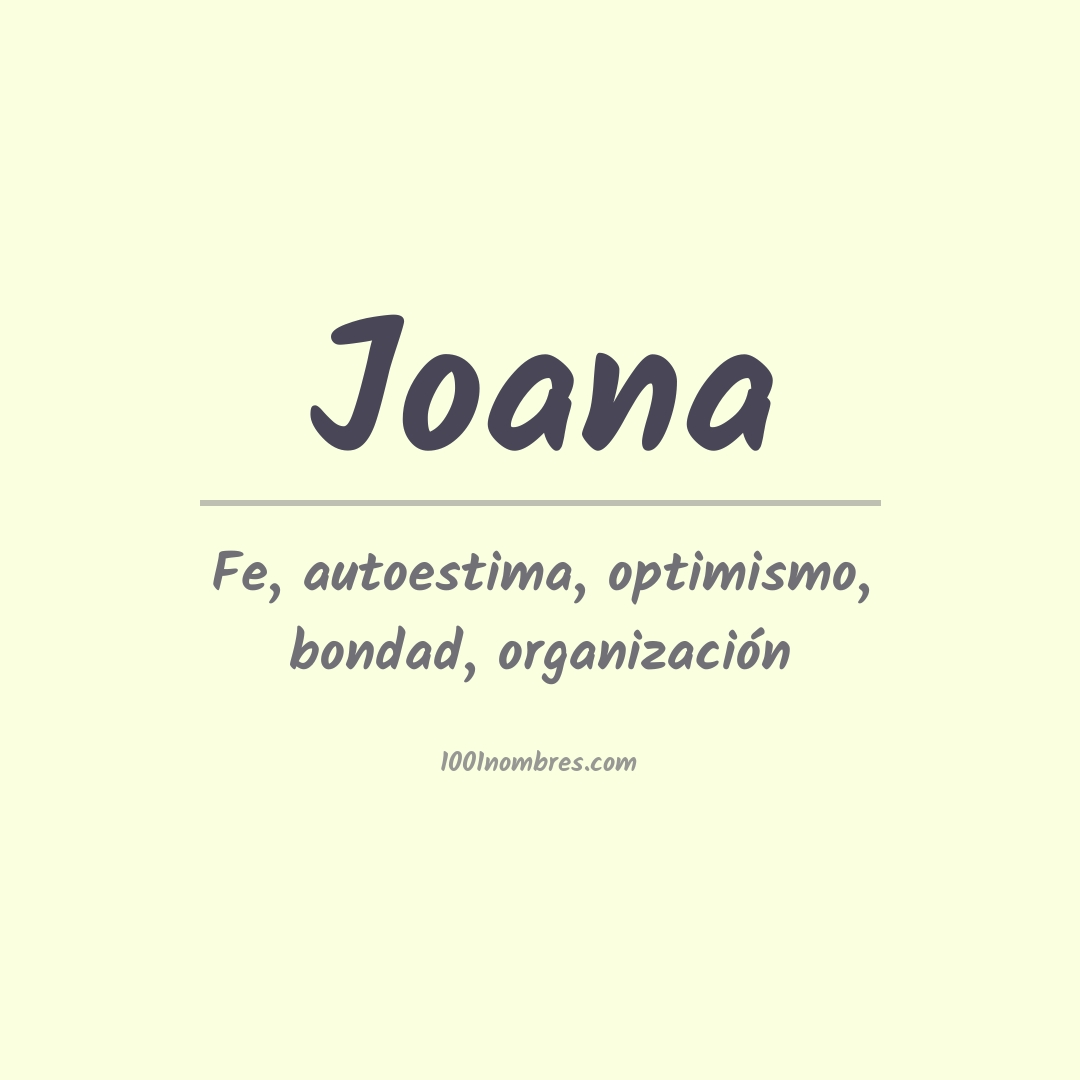 Significado del nombre Joana