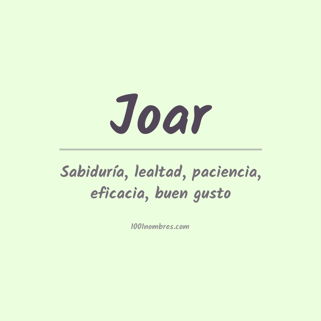 Significado del nombre Joar