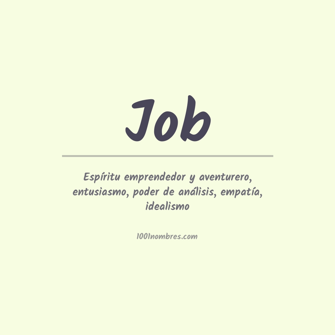 Significado del nombre Job