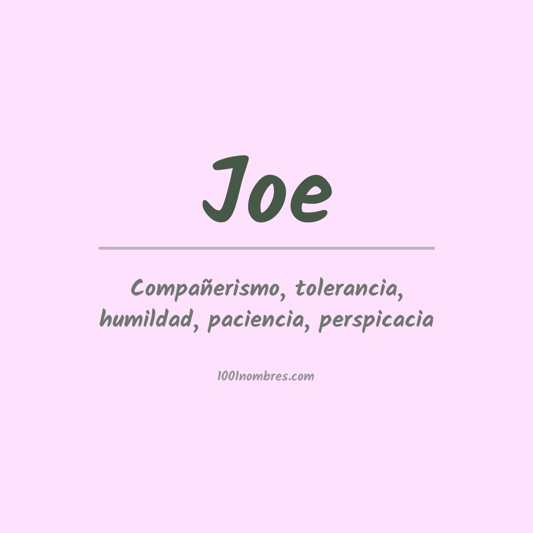 Significado del nombre Joe